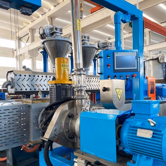 PLA Pbat Starch Biodegradable Plastic Granules Twin Screw Extrusion Machine