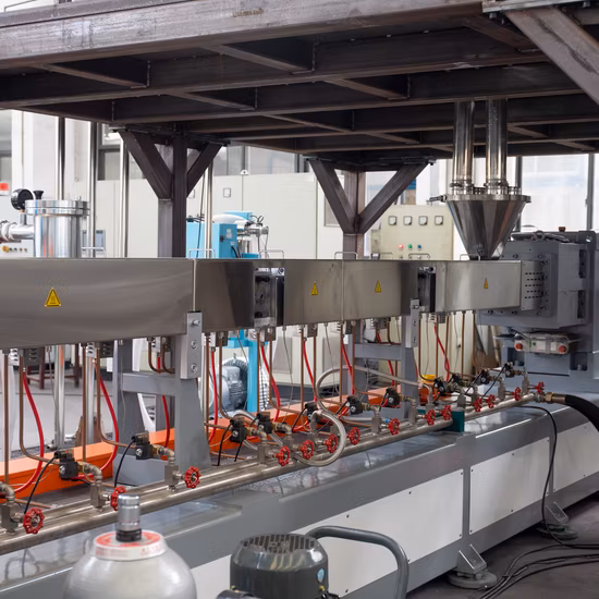 PLA Pbat Starch Biodegradable Plastic Granules Twin Screw Extrusion Machine