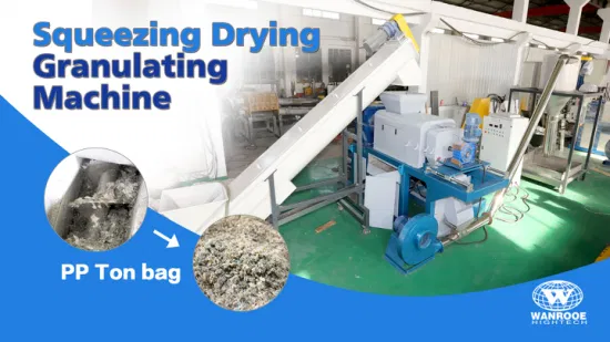 Machine de pelletisation de séchage de vis de recyclage de film PP/PE de déchets en plastique