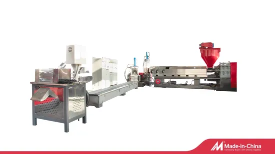 Machine de recyclage de plastique pour PE/PP/PA/PVC/ABS/PS/PC/EPE/EPS/lavage d'animaux domestiques et granulation de granulation